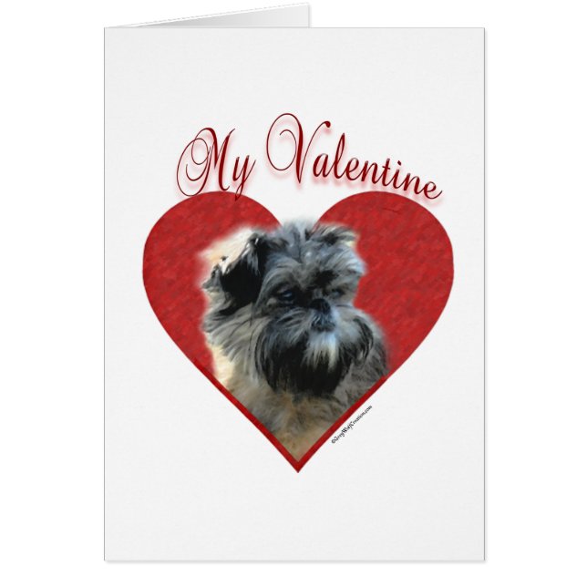 Min affenpinscher Valentine Hälsningskort (Framsidan)