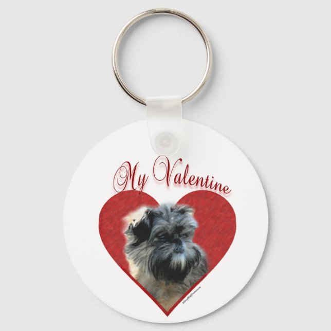 Min affenpinscher Valentine Nyckelring (Framsida)