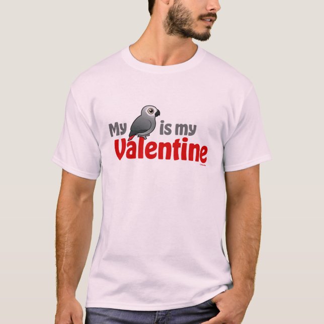 Min afrikanska grå färg är min valentin t shirt (Framsida)