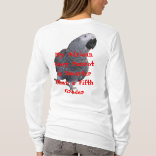 Min afrikanska grå färgpapegoja… tee shirt