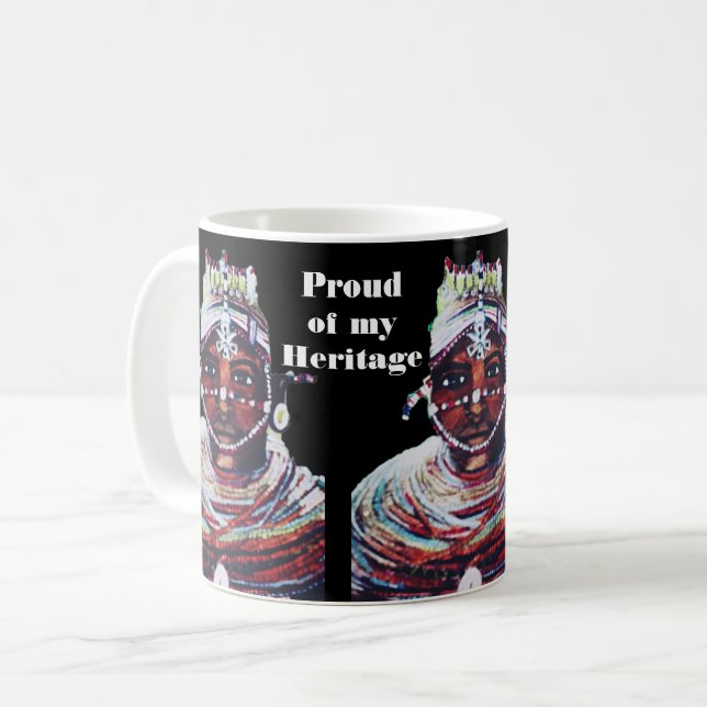 MIN AFRIKANSKA HERITAGE mugg ÄR STOLT (Framsida vänster)