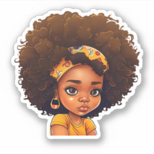 Min afro - Naturlig hålan - Afrocentric Gift Klistermärken
