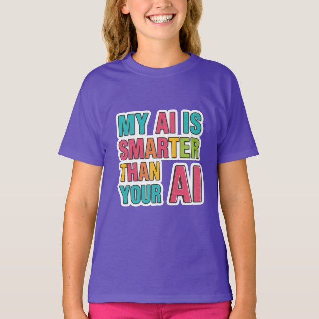 Min ai är smartare än din ai t shirt (Framsida)