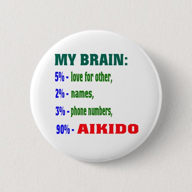 Min Aikido för hjärna 90% Knapp (Framsida)