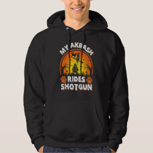 Min Akbash Hund Ridd Heksa Hagelgevär Halloween Hoodie