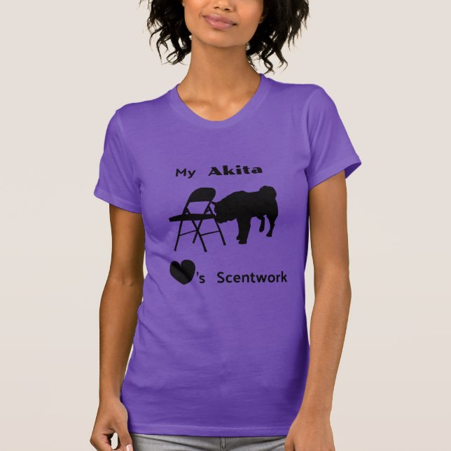 Min Akita Kärlek Scentwork T-Shirt (Framsida)
