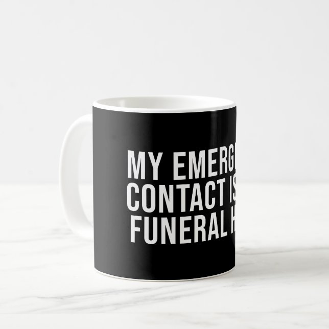 Min akut-kontakt kaffemugg (Framsida vänster)