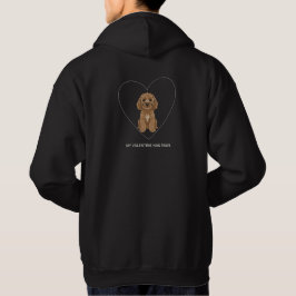 Min Alla hjärtans dag har tass Cockapoo hundälskar Hoodie