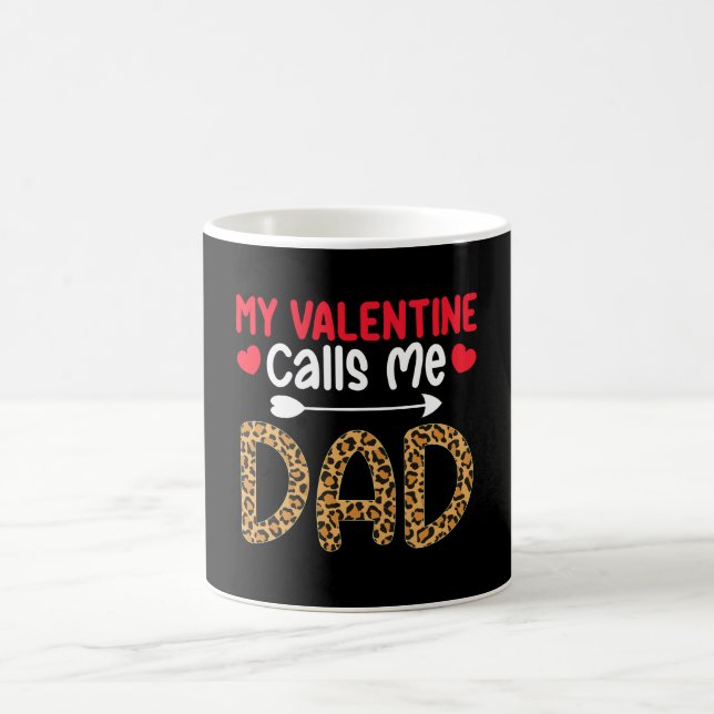 Min Alla hjärtans dag kallar mig pappa leopardbuff Kaffemugg (Center)