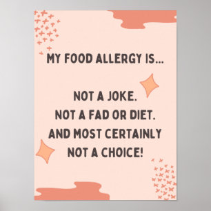 Min allergi är inte ett skämt poster