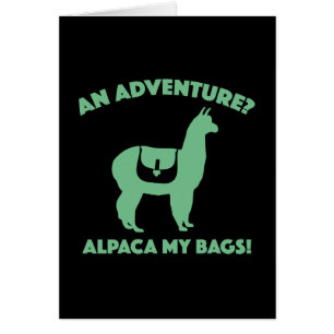 Min Alpaca hänger lös Hälsningskort