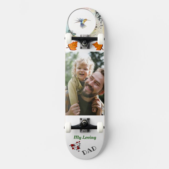 Min älskade PAPPA Foto skateboard (Framsida)