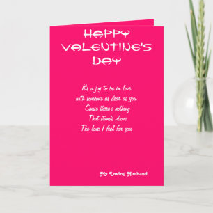 Min älskande make Valentines day hälsning Helgkort