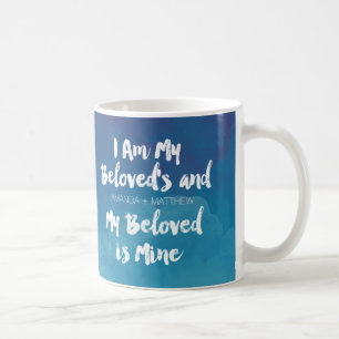 Min älskling är den min blåttvattenfärgpersonligen kaffemugg