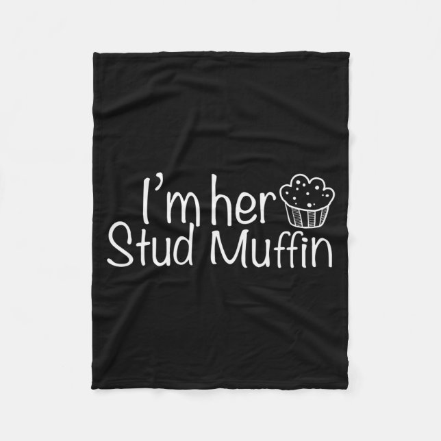 Min Älskling Stud Muffin Roliga Par Valentin Dag A Fleecefilt (Framsidan)