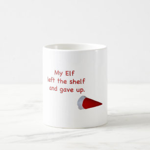Min älva lämnade hyllan och gav sig upp kaffemugg