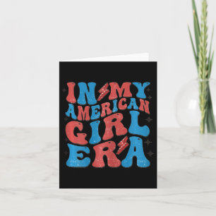 Min amerikanska flicka Era Retro 4:e juli fjärde G Kort