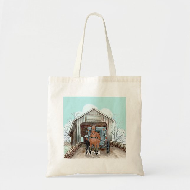 Min Amish Överbyggda Bro Totebag Tygkasse (Framsidan)