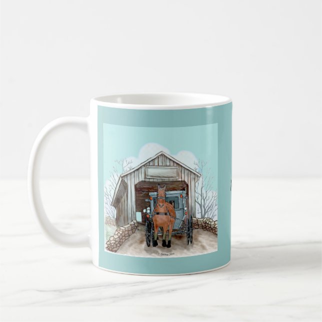 Min Amish täckta bro Kaffemugg (Vänster)