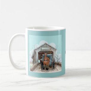 Min Amish täckte Bridge Kaffemugg
