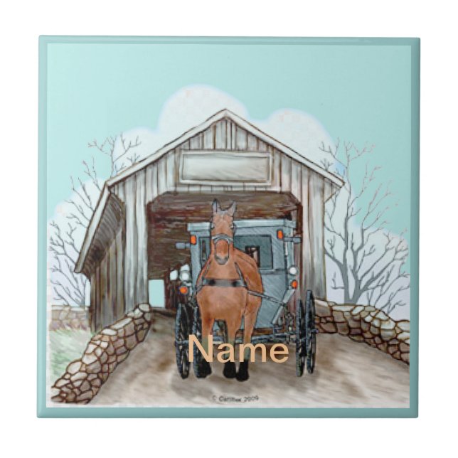 Min Amish täckte Bridge Kakelplatta (Framsidan)