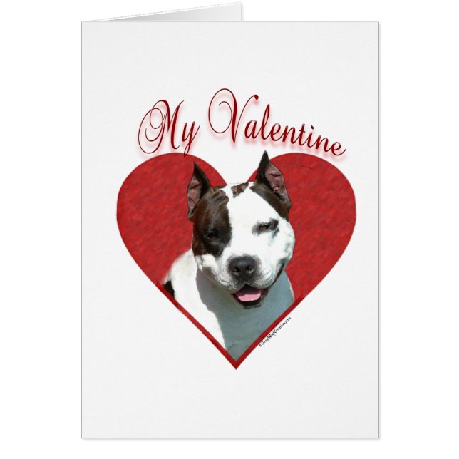 Min AmStaff Valentine Hälsningskort (Framsidan)