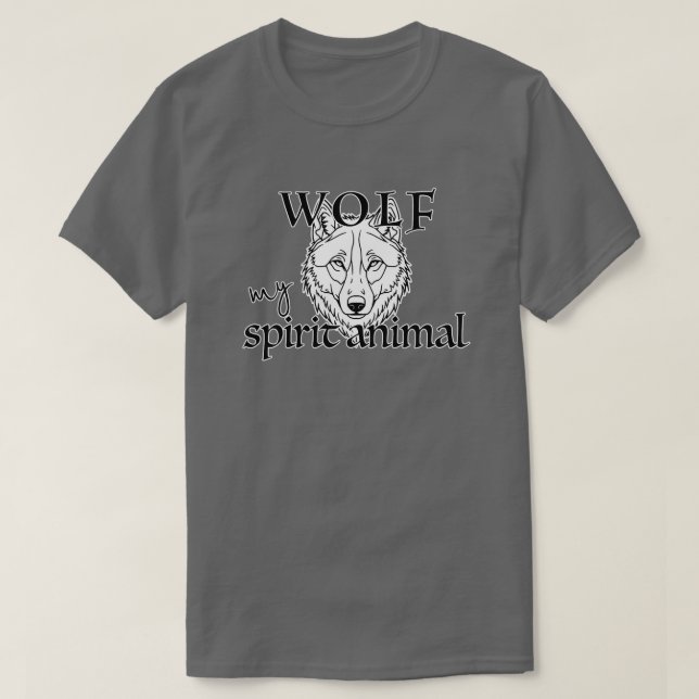 Min andevarelse är vargen | Styrka & Frihet T Shirt (Design framsida)