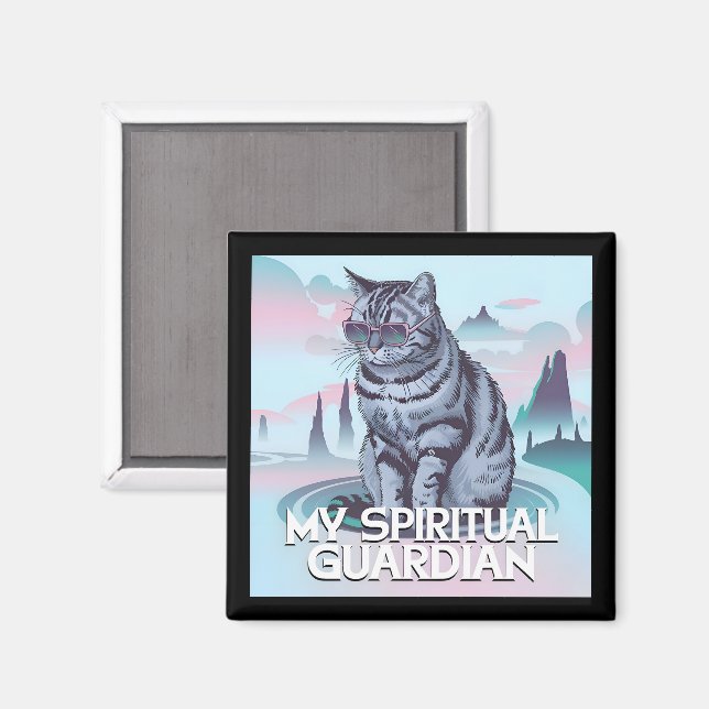 Min Andlig Guardian Cat Magnet (Front/Back)