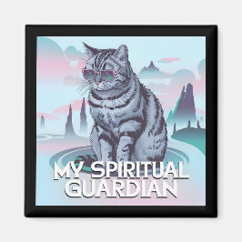 Min Andlig Guardian Cat Magnet