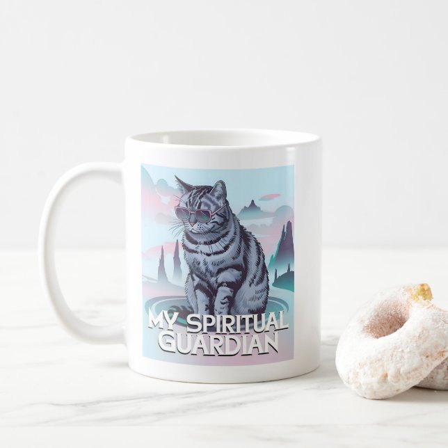 Min Andlig Guardian Cat Mugg (Med munk)