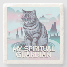 Min Andlig Guardian Cat Stenunderlägg