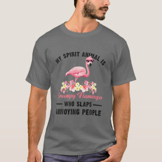 Min andliga djur är en grumlig Flamingo T Shirt