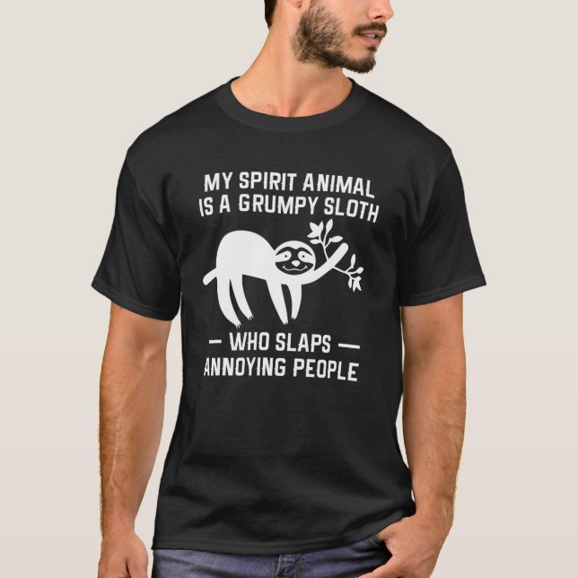 Min andliga djur är en grumlig slant som slappar A T Shirt (Framsida)