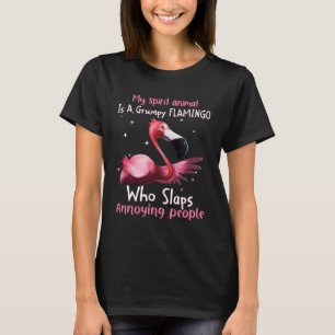 Min andliga djur är en grumpy Flamingo som slappa T Shirt
