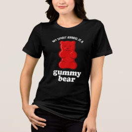 Min andliga djur är en gummibjörn rolig t-shirt i triblend-tyg