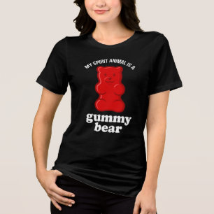 Min andliga djur är en gummibjörn rolig t-shirt i triblend-tyg