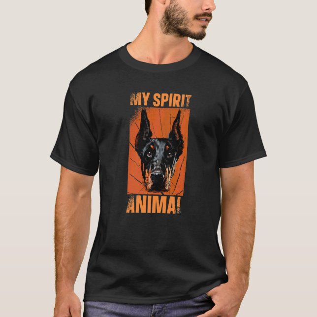 Min andliga Dobermann T Shirt (Framsida)