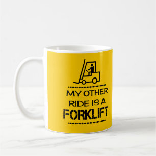 Min andra åktur är en gaffelvagn kaffemugg
