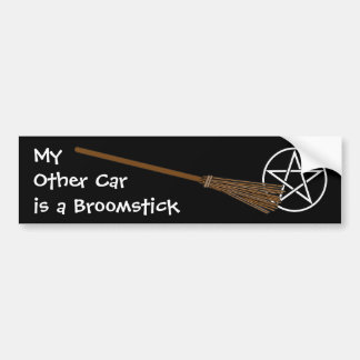 Min andra bil är en Broomstick Bumper Sticker Bildekal