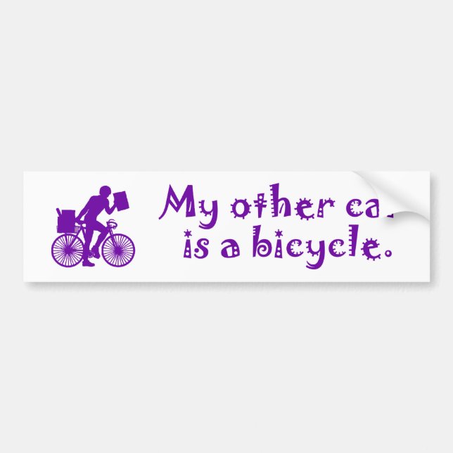 Min andra bil är en cykel bildekal (Framsidan)