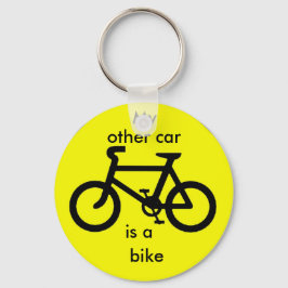 Min andra bil är en cykel. nyckelring