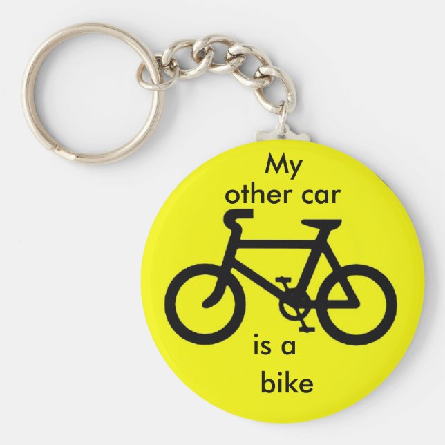 Min andra bil är en cykel. nyckelring (Framsidan)