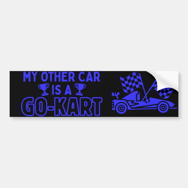 Min andra bil är en GO-KART Bildekal (Framsidan)