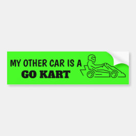 Min andra bil är en Go Kart Sticker Bildekal