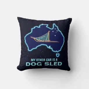 Min andra bil är en hundsläde - Australien Kudde