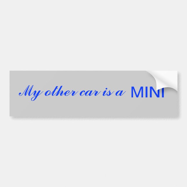 Min andra bil är en MINI Bildekal (Framsidan)