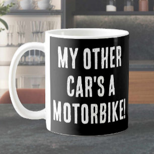 Min andra bil är en motorcykel kaffemugg