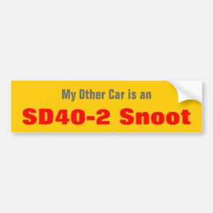 Min andra bil är en SD40-2 Snoot Bildekal