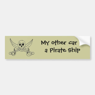 Min andra bil är ett piratskepp bildekal