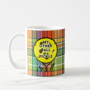 Min andra Boll är en pickle Golfer Pickleball Ploc Kaffemugg